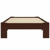 Bed Frame Dark Brown Solid Pine Wood 100x200 G0Z7