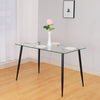 Rectangle Tempered Glass Top Dining Table 120cm Modern Kitchen Furniture Table