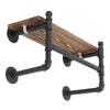 Industrial Pipe Clothing Garment Rack Wall Mounted Closet Rod Clothes Organizer