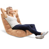 Padded Gaming Sofa Chair with Back Support for Adults and Teens-Apricot