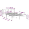Long Bed Frame without White 160x210 Solid Wood Pine W9F0