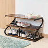Wooden 3Tier Shoe Rack Storage Shelf Unit Organiser Footwear Stand Door Bathroom
