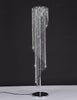 Modern Home Crystal Floor Lamp Living Room Light S Shape Chrome Finish Lighting