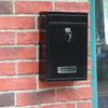 Large Outdoor Metal Post Boxes Letter Box Wall Mount Mailbox Secure Delivery Bin