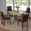 Kitchen Dining Table Round Wooden Dining Table With Curved Trestle Legs 4-person