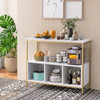 3-Tier Wooden Buffet Sideboard Modern Pantry Storage Cabinet With 3 Compartments