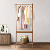 Foldable Wooden Coat Rack Clothes Rail Garment Stand Shoe Storage Corner Shelf