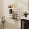 Electric Heated Towel Rail Bathroom Warmer Timer Ladder Radiator Storage Shelf