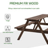 4/6 Seater Garden Picnic Bench Wooden Rectangle Table Patio Set Outdoor Brown UK