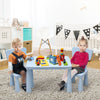 3 Piece Kids Table and Chair Set Toddler Activity Desk and Chairs-Blue