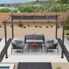 Garden Gazebo Aluminium Outdoor Shade Pergola Backyard Porch Retractable Canopy