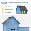 Garden Outdoor Wooden Utility Tool Storage Box Shed Cabinet 118x54x173 cm Blue