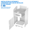 Bathroom Cabinet 1/2 Door Cupboard Unit Storage Free Standing White Furniture
