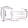 Shoe Cabinet White 130x35x54 cm Engineered Wood