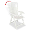 7 Piece Outdoor Dining Set Plastic White vidaXL