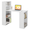 Computer Desk w/ Bookshelf Reversible Home Office Laptop Desk Study Writing Desk