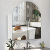Bathroom Mirror Cabinet Multiple-Layer Height Adjustable Shelf cupboard Storage