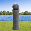 86CM Rotating Ball Water Feature Garden Fountain 6 LED Electric Statue Ornament