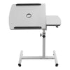 Movable Bedside Laptop Table Sofa Bed Side End Desk Cooling Fan & Pen Holder