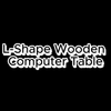L-Shaped Home Computer Desk Table Writing With Fabric Pocket Hook Storage Shelf