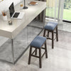 Set of 2 Bar Stools Counter Height Stool Rivet-Tufted Kitchen Dining Chair Grey