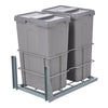 Pull out Kitchen Bin, 21L+21L Built-In Cupboard Bins for Kitchen, Under Sink Bin