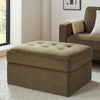 Dusk Sloane Storage Pouffe - Velvet Olive RRP £899