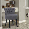 Linen Dressing Table Stool Vanity Chair Makeup Stool Bedroom Piano Padded Seat