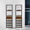 20 Bottles Wine Rack Freestand Floor w/Drawer Tall Wine Bar Stand Shelf Display