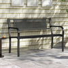 Garden Metal Loveseat Chair 127CM Outdoor Bench-Black