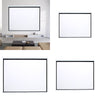 Projector Screen Manual Pull Down Wall Mounted Matt White Home Cinema 60-120''