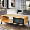 Coffee Table With Rattan Storage Drawers Metal Legs Living Room Office Furniture