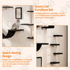 Wall Mounted Cat Tree Cat Shelf Set, Cat Wall Furniture with Cat Hammocks Indoor