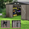 362 cm x 362 cm x 197 cm Garden Tool Shed Organizer-Grey