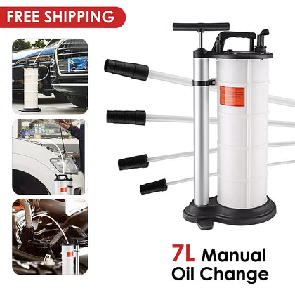 7L Pneumatic Manual Vacuum Oil Fluid Extractor Pump Petrol Fuel Transfer