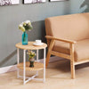 Small Sofa Side Table Coffee End Round 2 Tiers Shelf Unit Living Room Bedroom