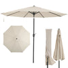 3M Banana Parasol Sun Shade Patio Hanging Umbrella Cantilever Garden Beige UK