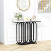 100cm Modern Console Table Faux Marble Narrow Entryway Hallway Table Accent Desk