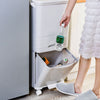 Kitchen Bathroom 38L/42L Plastic Trash Bin 3 Compartment Recycling Waste Bin DIY