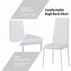 2/4/6pcs Faux Leather Velvet Fabric Dining Chairs Metal Legs Dining Room Kitchen