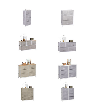 2/3/4 Tiers Chest of Drawers Bedside Cabinet Nightstand Beside Bedroom Storage