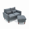 Modern L-Shaped Corner Sofa 2 3 Seater Armchair Couch With Footstool