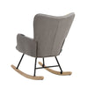 Upholstered Patchwork Fabric Rocking Chair Relaxing Rocker Armchair Lounge Seat