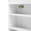 Bathroom Mirror Cabinet With LED Touch Switch Staorage Wall Mounted 2 Door