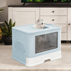 Large Self-Cleaning Hooded Cat Litter Box Enclosed Kitten Toilet Box Potty Tray