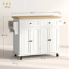 Rolling Kitchen Island Cart Trolley Unit Countertop Storage Cabinet Drawers Rack