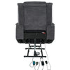 Electric Recliner Armchair with Massage &Heat Extended Footrest Lounge Sofa Grey