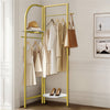 Durable Coat Rack Sturdy Entryway Garment Stand 180-90° Foldable Storage Shelf