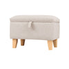 Upholstered Footstool with Storage Bench Chair Ottoman Pouffe Seat Stool Box