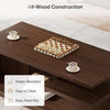 47.24" Coffee Table with Storage Shelf, 3-Tier Rectangle Wooden Center Tea Table